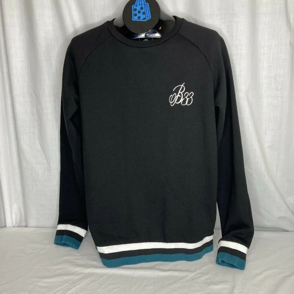 Bee Inspired Brand Signature Crew Sweatshirt B33 Black Medium Athletic Unisex
